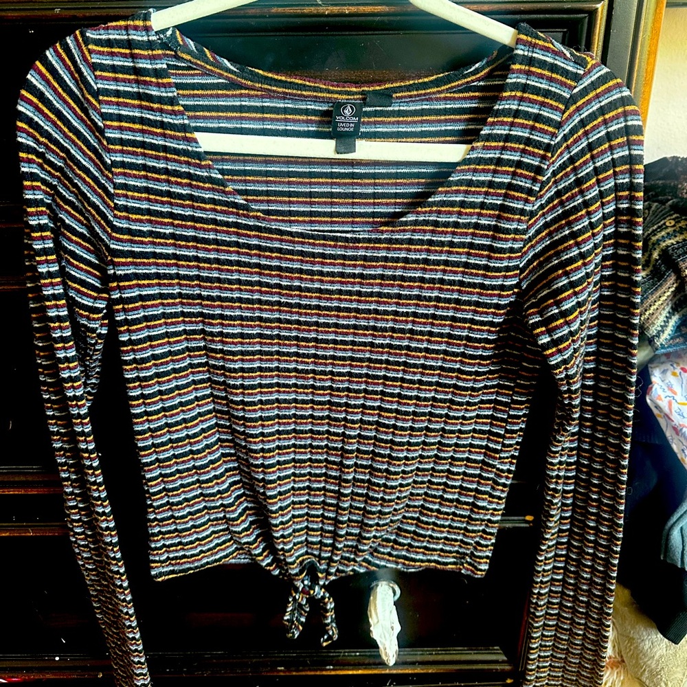 Volcom Long Sleeve Striped Shirt - Small